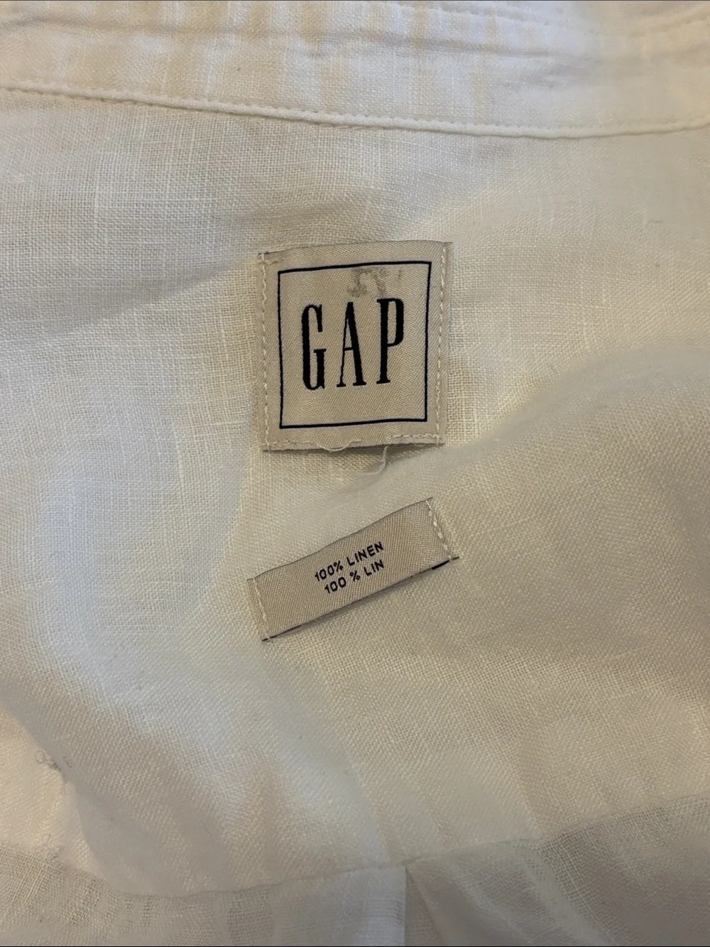 GAP white linen button down - Picture 3 of 3
